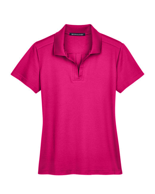 Devon & Jones CrownLux Performance® Ladies' Plaited Polo - DG20W