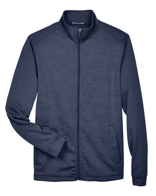 Devon & Jones Men's Newbury Colorblock Mélange Fleece Full-Zip - DG796
