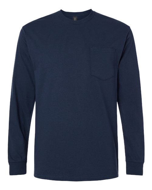 Gildan Unisex Ultra Cotton® Long-Sleeve Pocket T-Shirt - G241