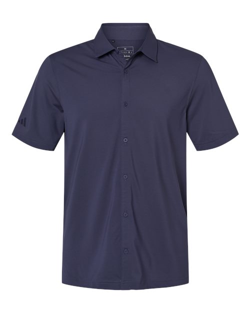 Adidas Men's Button Down Short Sleeve Shirt - A595