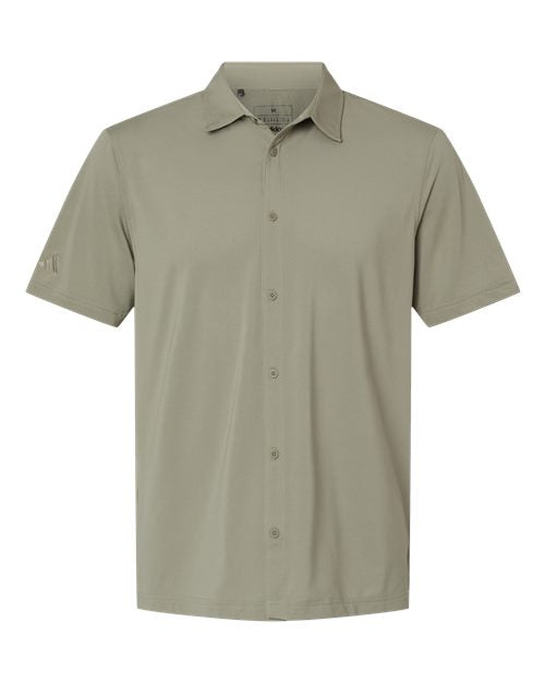Adidas Men's Button Down Short Sleeve Shirt - A595