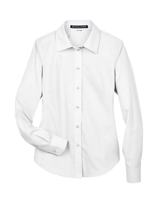 Devon & Jones Ladies' Crown Collection® Solid Broadcloth Woven Shirt - D620W