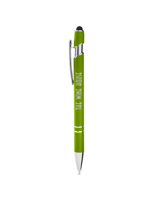 Rubberized Aluminum Click Stylus Pen - CE052