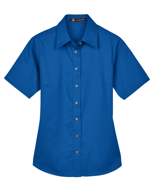 Harriton Ladies' Short-Sleeve Twill Shirt with Stain-Release - M500SW