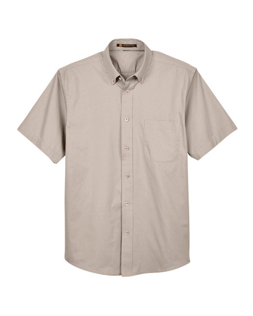 Harriton Men's Short-Sleeve Twill Shirt with Stain-Release - M500S