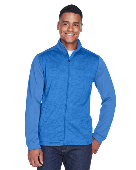 Devon & Jones Men's Newbury Colorblock Mélange Fleece Full-Zip - DG796