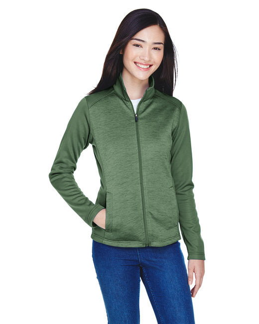 Devon & Jones Ladies' Newbury Colorblock Mélange Fleece Full-Zip - DG796W